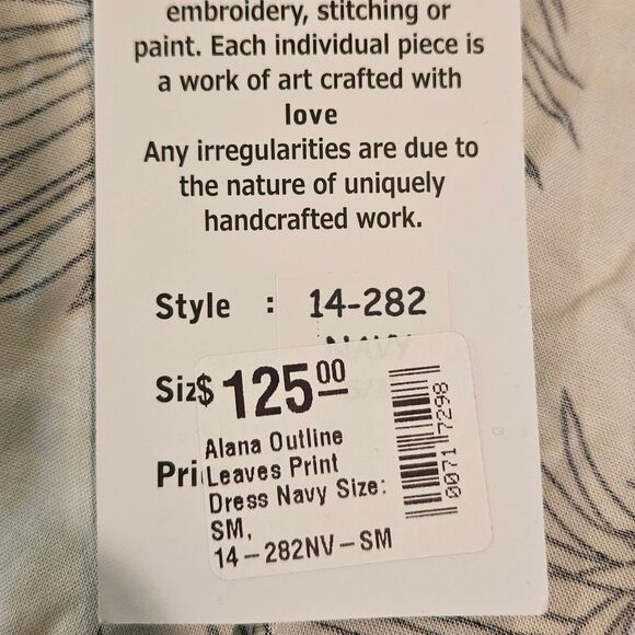 Angels by the Sea Palm Tree Leaves Olive Rayon Short Dress Size S/M - Picture 13 of 13